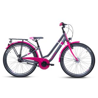 S'cool chiX twin 24-3 Dark Grey/Pink - Fahrrad Online Shop