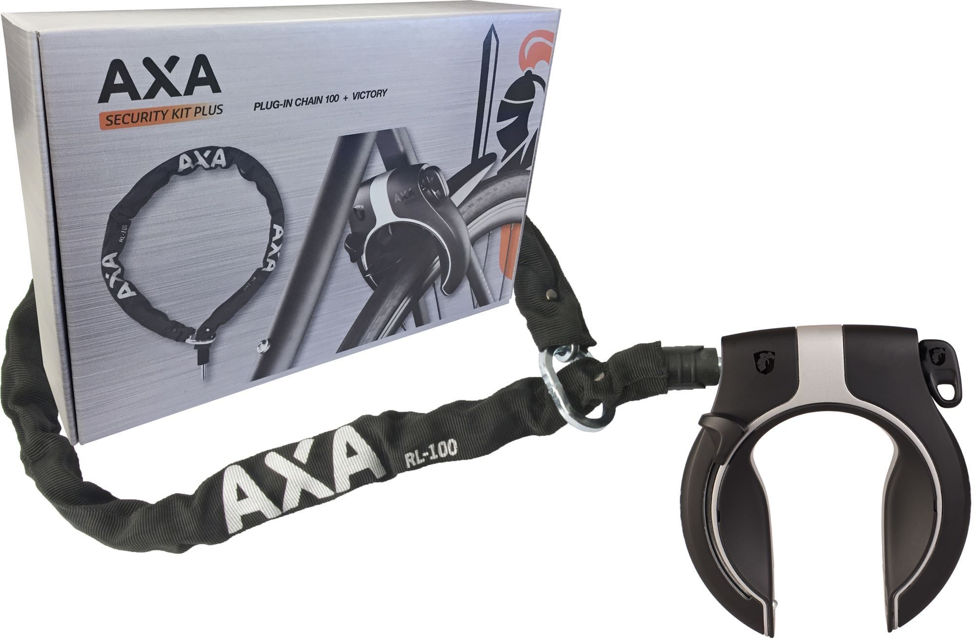 AXA Defender Rahmenschloss + Einsteckkette 100cm