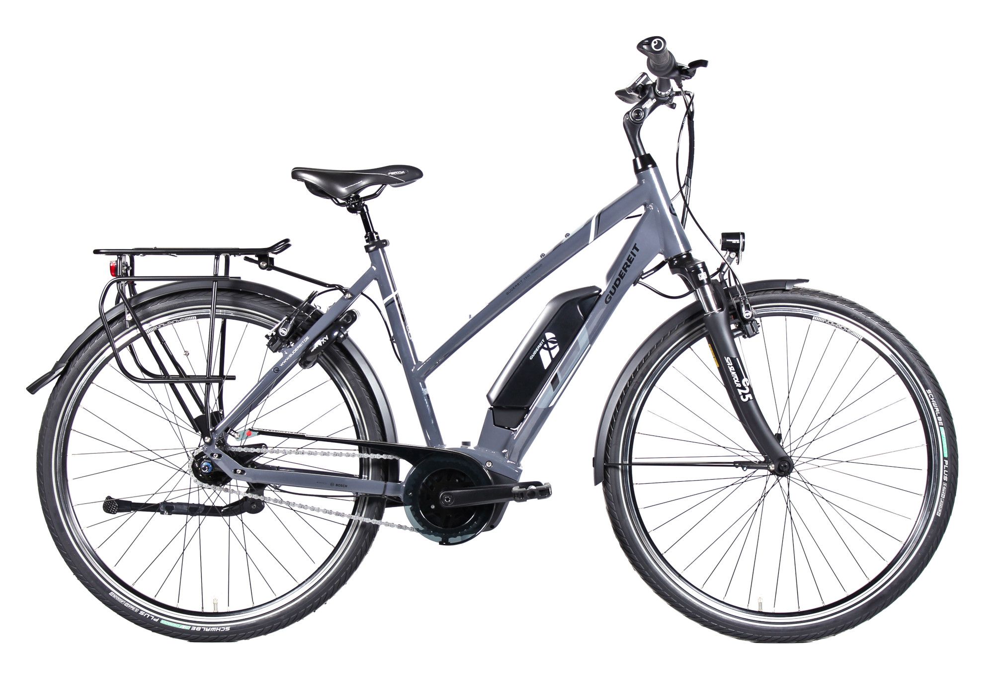 Gudereit EC-3 LTD 400Wh Trapez grau glänzend - Fahrrad Online Shop