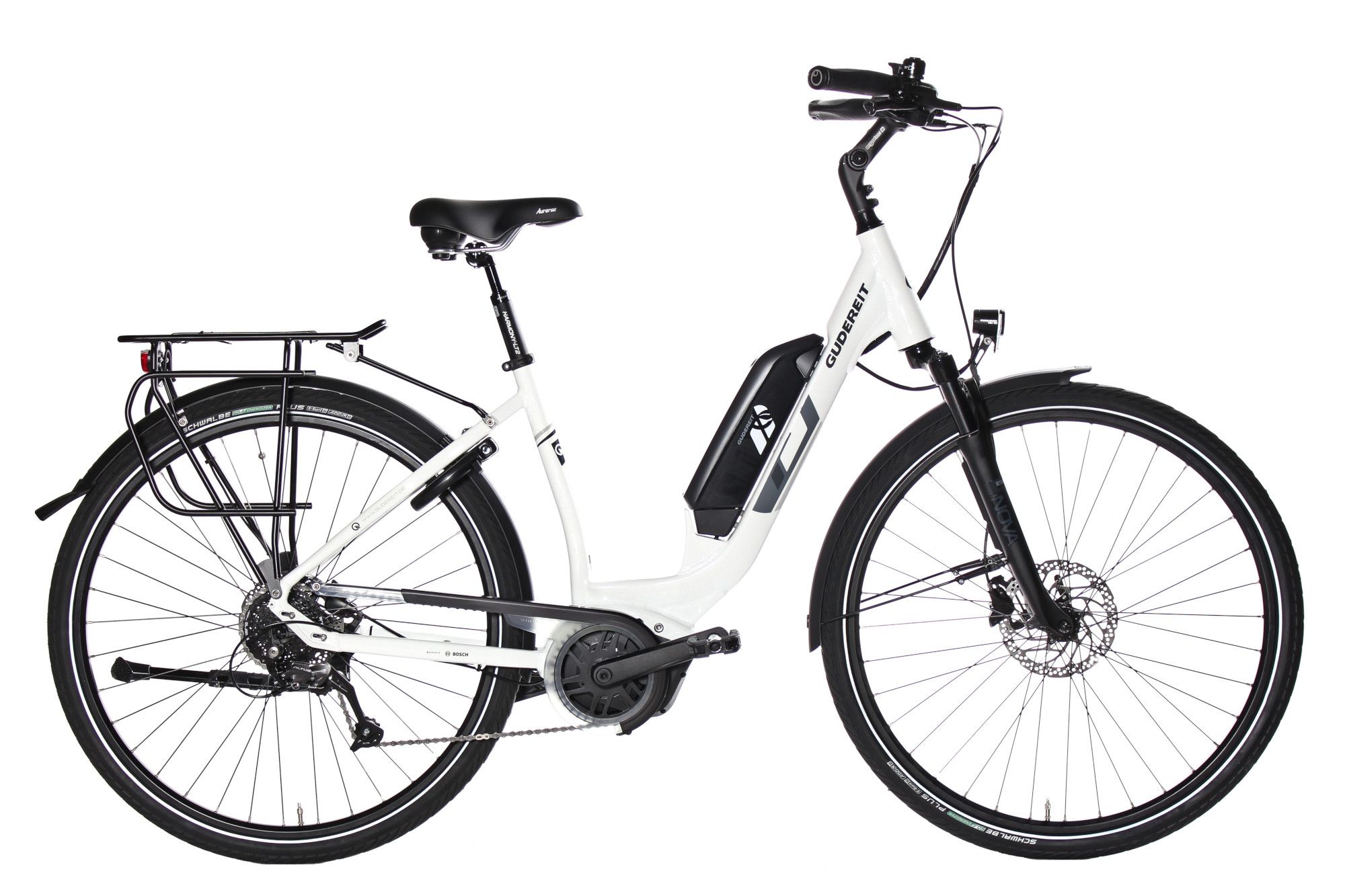 Gudereit ET-3 LTD 400Wh Einrohr weiß glänzend - Fahrrad Online Shop