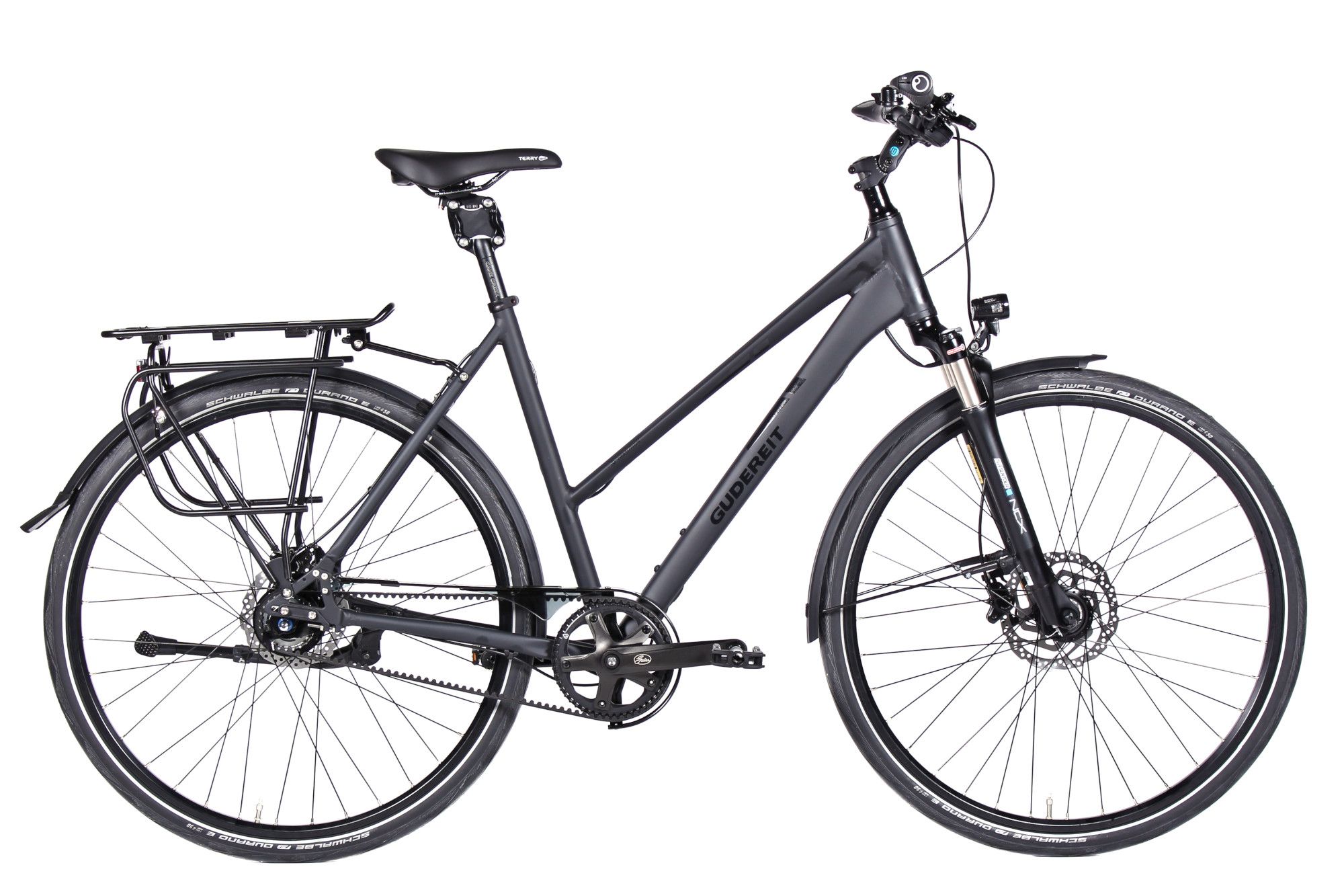 Gudereit Premium 11.0 evo Trapez schwarz matt - Fahrrad Online Shop