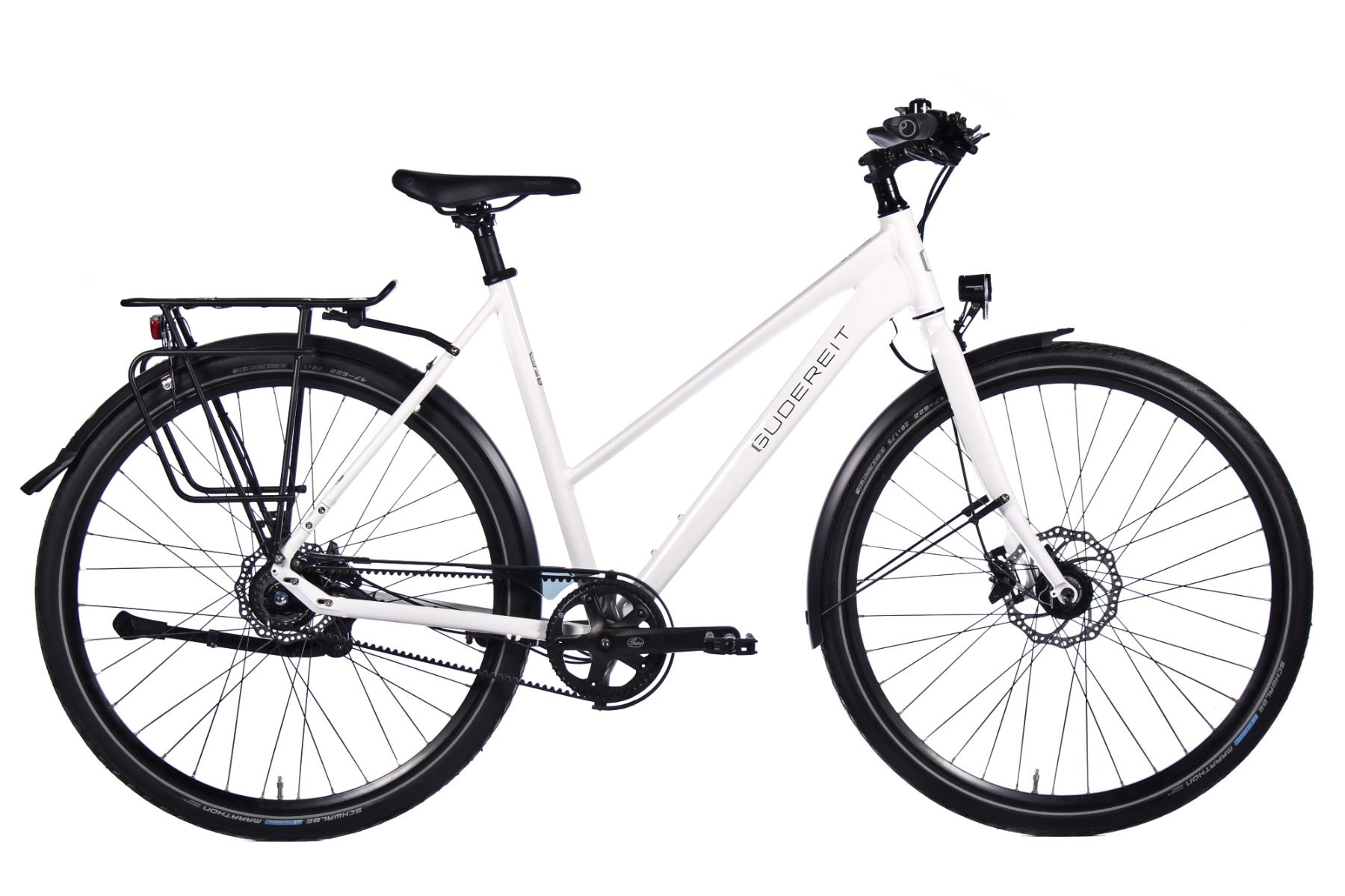 Gudereit Premium 8.0 evo lite Trapez Weiß glanz - Fahrrad Online Shop